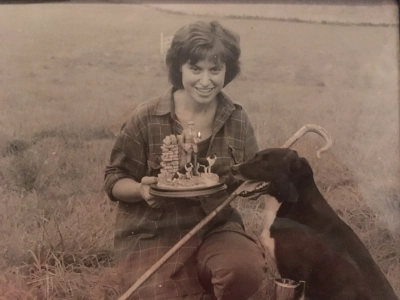 Maralyn in 1997 after qualifying for the Welsh team with Nell